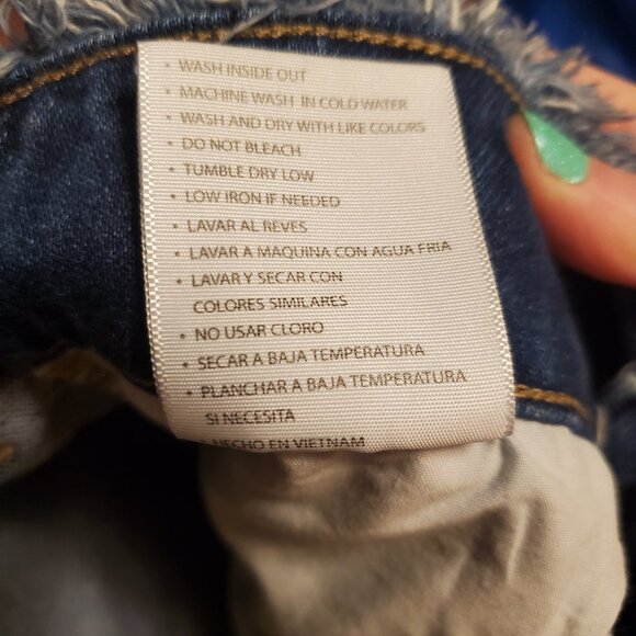 Kancan Cut Off Fringe Blue Jean Denim Shorts SIze 28 or a Size 6 Boho Cowgirl - Picture 5 of 13